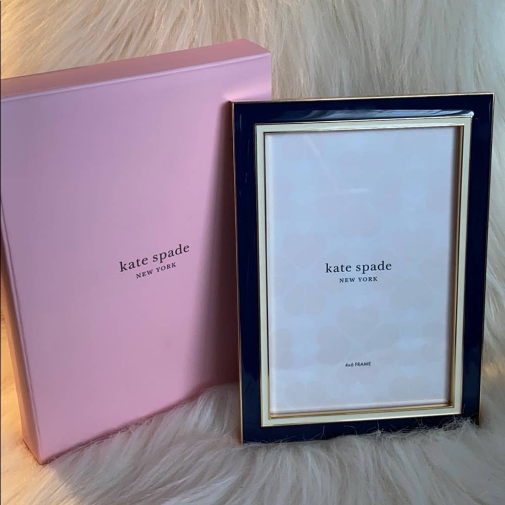 Kate Spade X Lenox navy/cream with gold Frame 4x6